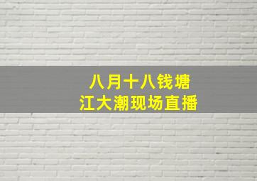 八月十八钱塘江大潮现场直播