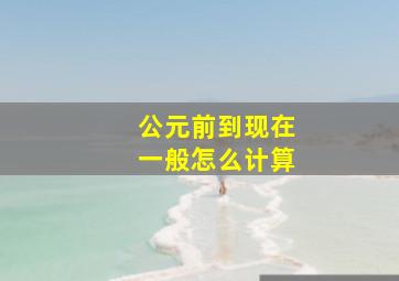 公元前到现在一般怎么计算