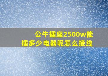 公牛插座2500w能插多少电器呢怎么接线