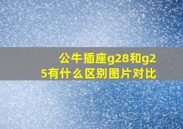 公牛插座g28和g25有什么区别图片对比