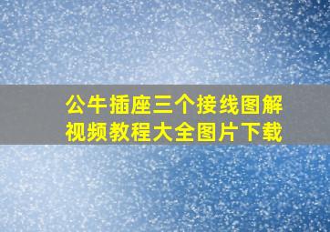 公牛插座三个接线图解视频教程大全图片下载