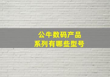 公牛数码产品系列有哪些型号