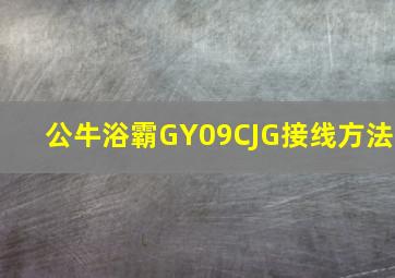 公牛浴霸GY09CJG接线方法