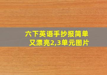 六下英语手抄报简单又漂亮2,3单元图片