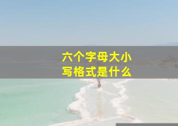 六个字母大小写格式是什么