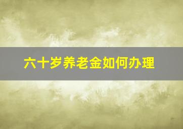 六十岁养老金如何办理