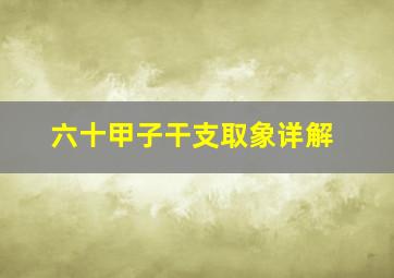 六十甲子干支取象详解