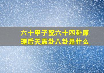 六十甲子配六十四卦原理后天震卦八卦是什么