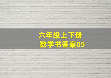 六年级上下册数学书答案05