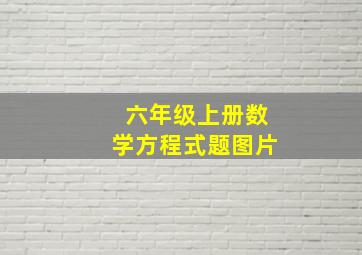 六年级上册数学方程式题图片