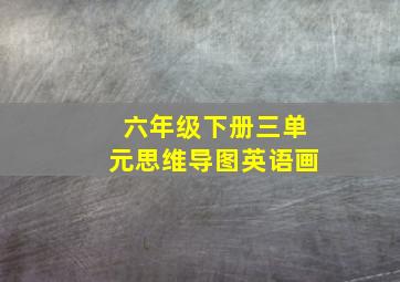 六年级下册三单元思维导图英语画