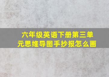 六年级英语下册第三单元思维导图手抄报怎么画