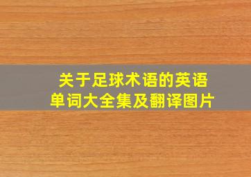 关于足球术语的英语单词大全集及翻译图片