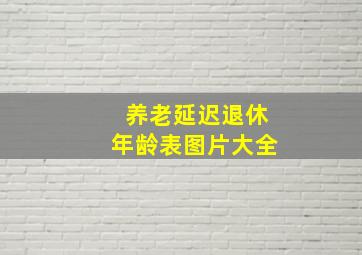 养老延迟退休年龄表图片大全