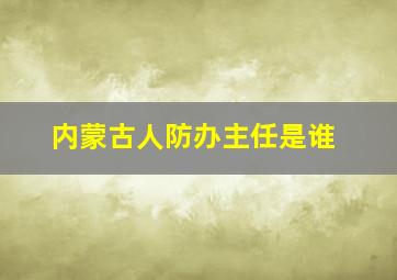 内蒙古人防办主任是谁