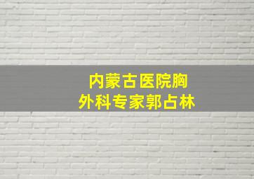 内蒙古医院胸外科专家郭占林