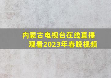 内蒙古电视台在线直播观看2023年春晚视频