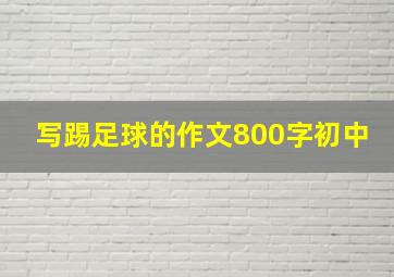 写踢足球的作文800字初中