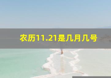 农历11.21是几月几号