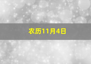 农历11月4日