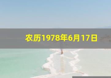 农历1978年6月17日