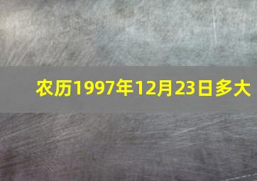 农历1997年12月23日多大