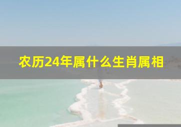 农历24年属什么生肖属相