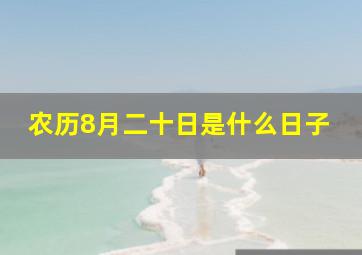 农历8月二十日是什么日子