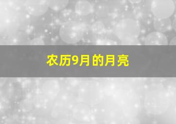 农历9月的月亮