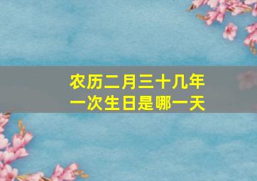 农历二月三十几年一次生日是哪一天