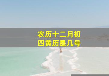 农历十二月初四黄历是几号