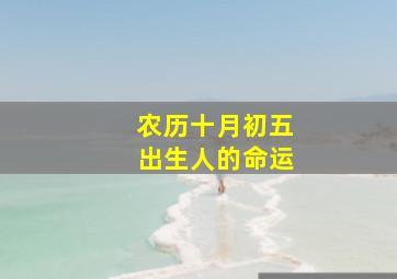 农历十月初五出生人的命运