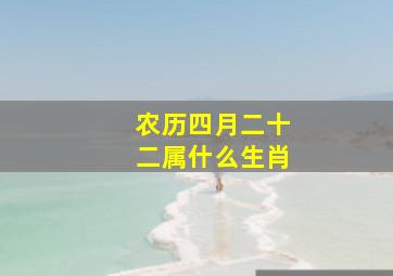 农历四月二十二属什么生肖