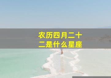 农历四月二十二是什么星座