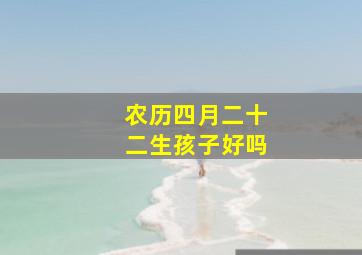 农历四月二十二生孩子好吗