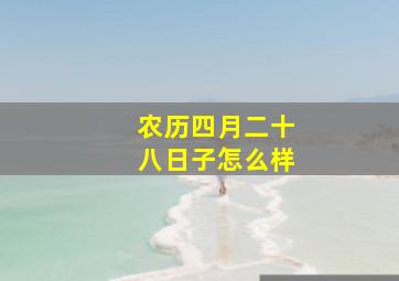 农历四月二十八日子怎么样