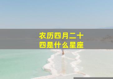 农历四月二十四是什么星座