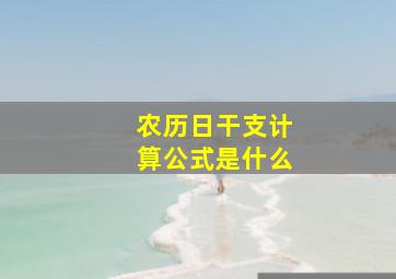 农历日干支计算公式是什么