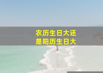 农历生日大还是阳历生日大