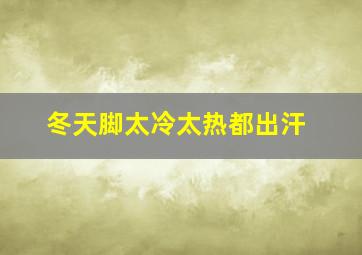 冬天脚太冷太热都出汗