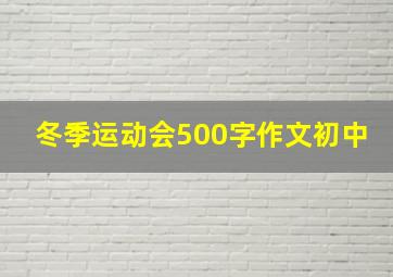 冬季运动会500字作文初中