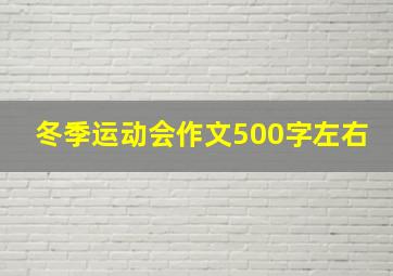 冬季运动会作文500字左右