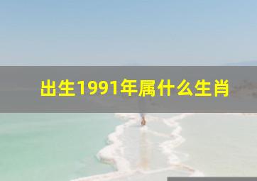 出生1991年属什么生肖