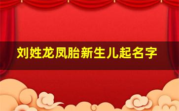 刘姓龙凤胎新生儿起名字