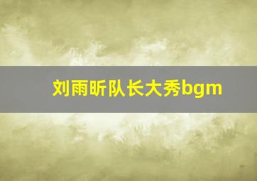 刘雨昕队长大秀bgm