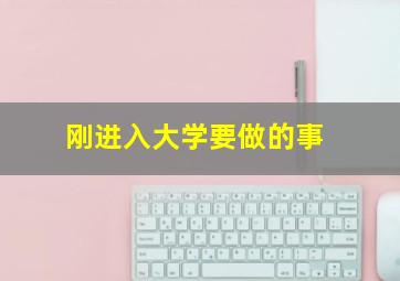 刚进入大学要做的事