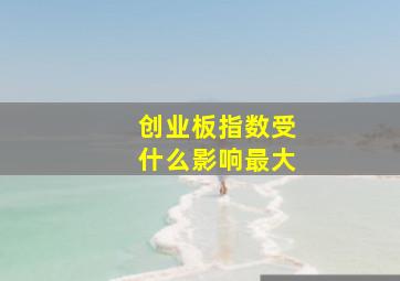 创业板指数受什么影响最大