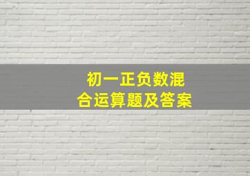 初一正负数混合运算题及答案