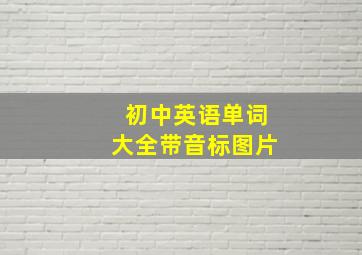 初中英语单词大全带音标图片