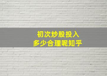 初次炒股投入多少合理呢知乎